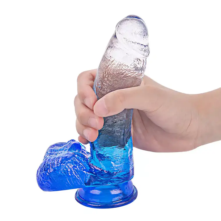 Dildo Being Fetish 18cm Cristal Blue - Imagen 2